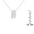 Early 21st Century 14KT White Gold Diamond Box Pendant Necklace (1 cttw, H-I Color, SI2-I1 Clarity) For Sale - Image 5 of 5