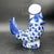 Vintage MCM Blue White Chinese Porcelain Koi Open Mouth Fish Vase For Sale - Image 4 of 6