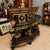 China, circa 1800: a very large offering altar in the shape of a "chanab," crafted from lacquer, gilded wood, and...