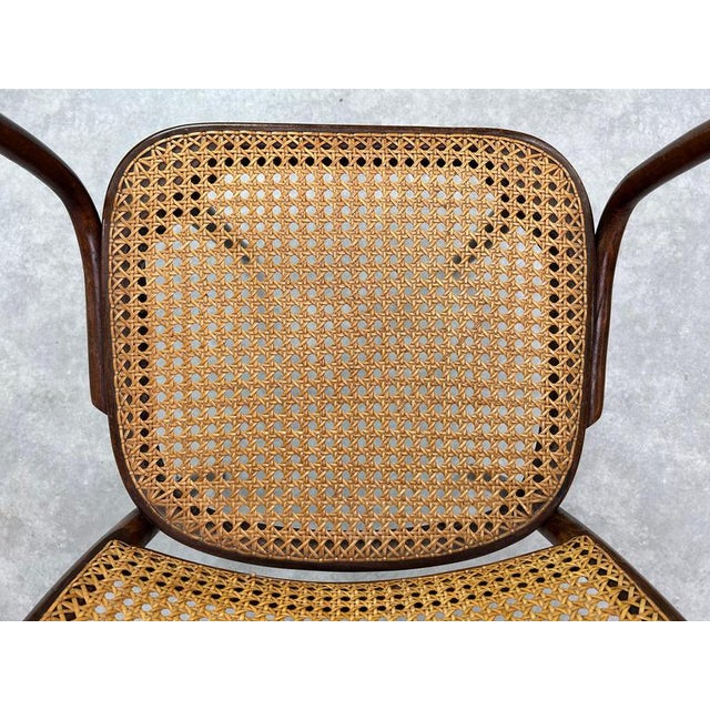 Brown Art Deco No.811 Prague Armchair by Josef Hoffmann from Thonet, 1930s For Sale - Image 8 of 11