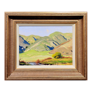 Arthur Hill Gilbert -California Hills at Springtime -1930s Oil Painting