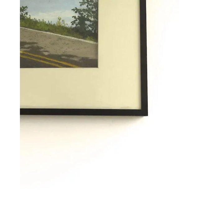 "The Big Turn" Contemporary Landscape Oil Pastel Drawing by Laura Strowe, Framed For Sale - Image 10 of 13