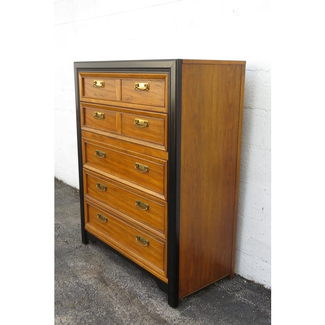 This beautiful Chest of drawers is made out of wood, solid wood, veneer, and metal. It was made by Thomasville, and it is...