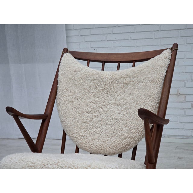 Vintage Danish Rocking Chair by Frank Reenskaug for Bramin, 1960s For Sale - Image 6 of 18