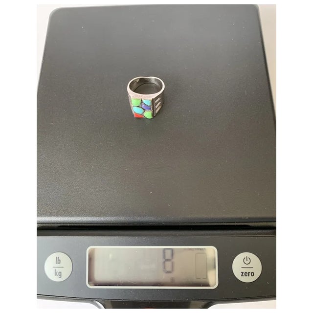 Silver Late 20th Century Sterling and Howlite Ring, Size 8.25 For Sale - Image 8 of 10