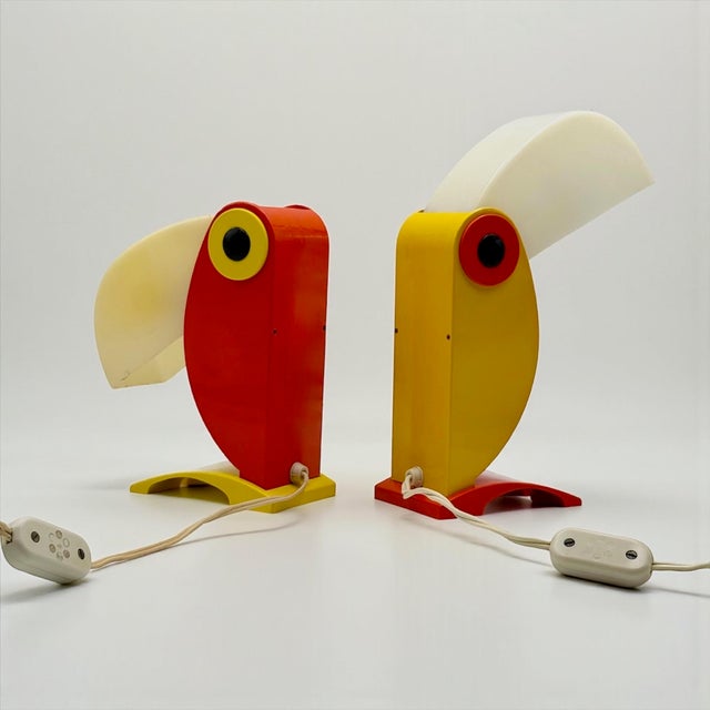 1970s Toucan Table Lights by Enea Ferrari for Timer, Italy, 1970s, Set of 2 For Sale - Image 5 of 18