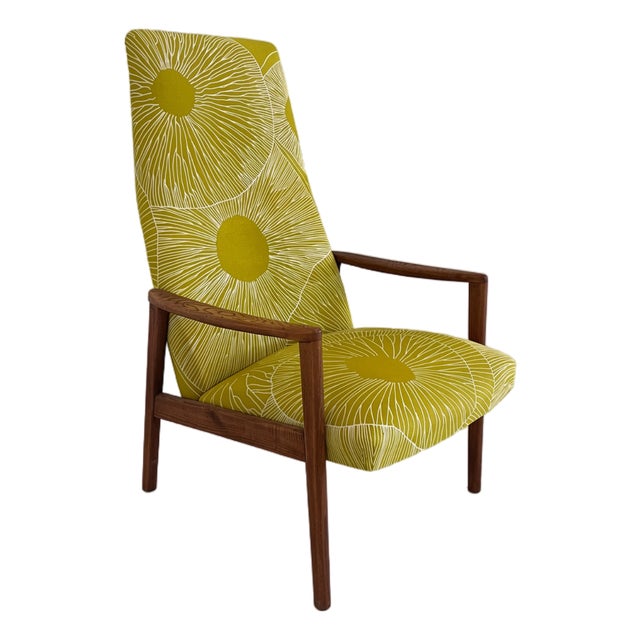 Vintage Armchair with Marimekko Fabric, 1960s, Set of 6 For Sale