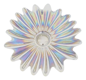 Vintage 11" Iridescent Blown Glass Tray Iridescent Federal Glass Celestial Starburst
