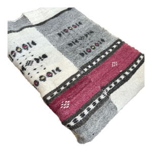 Vintage Fulani Wool Blanket Handwoven African Wedding Blanket 4.6ft X 7.5ft Malian Textile, Bedspread or Throw