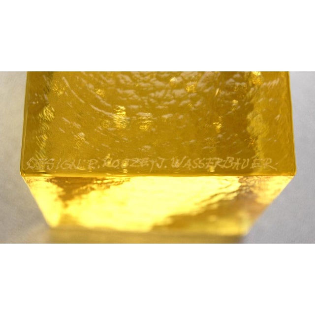 Glass Vincent Van Goghs the Yellow House V2 Glass Sculpture by Richard Rooze for Jaroslav Wasserbauer For Sale - Image 7 of 11