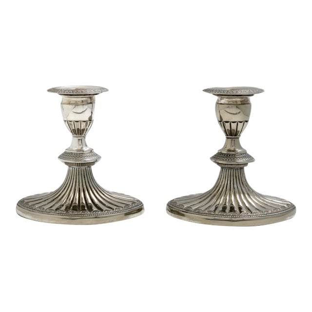 Vintage Silver-Plate Candle Holders For Sale