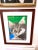 Green Vintage Cat Portrait Professionally Framed For Sale - Image 8 of 8