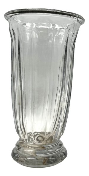 Vintage Art Deco Pressed Glass Vase by Pierre Davesn, 1930s