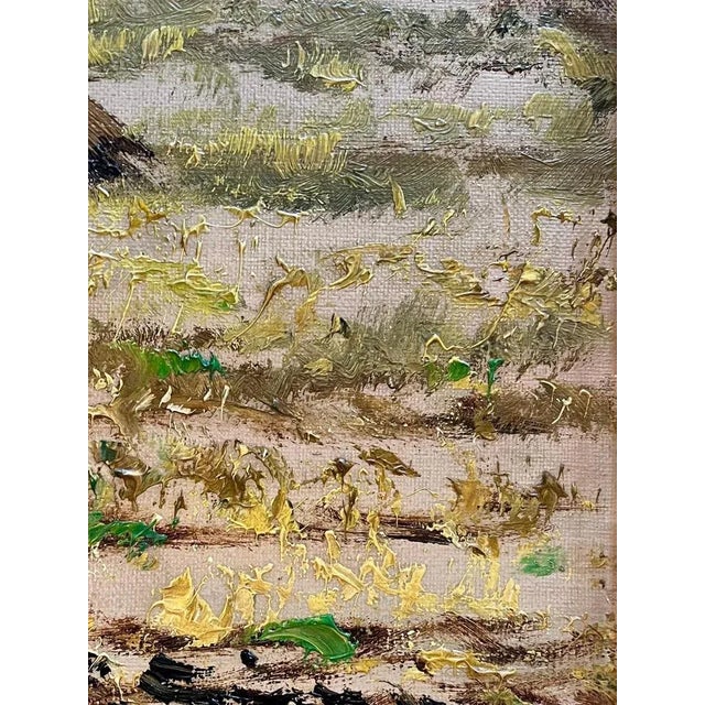Unknown Artist, Hayfield, Oil on Canvas For Sale - Image 5 of 12