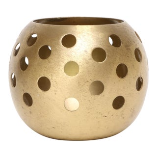 Brass Ball Candle Holder For Sale