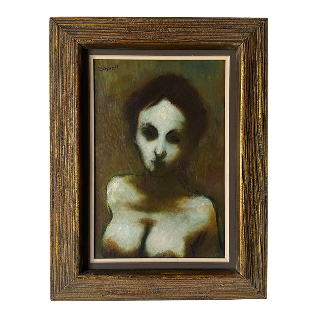 1968 Steve Bagnell Nj. " Nude " Oil Painting, Framed For Sale