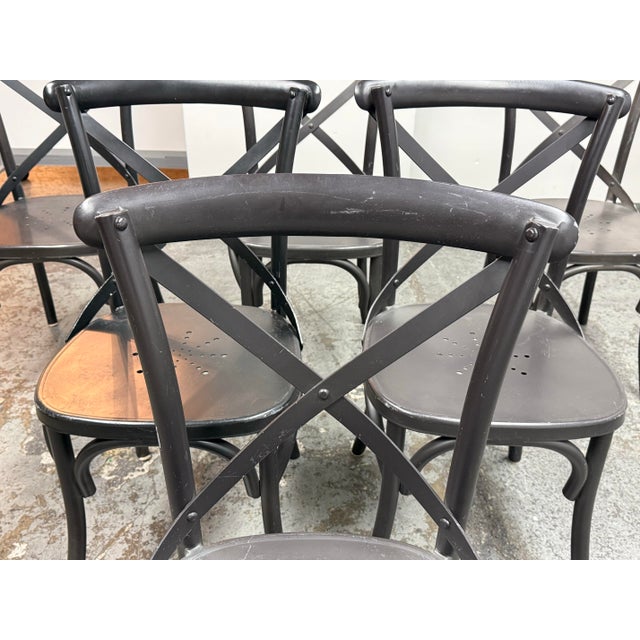 Restoration Hardware Metal Madeleine Side Chairs, Set of Six For Sale In San Francisco - Image 6 of 12