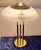 Vintage Brass Table Lamp with Marbled White Glass Shade from TZ Leuchten, 1980s For Sale - Image 3 of 10