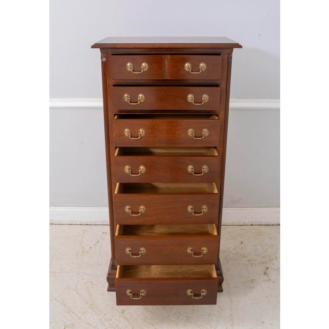 Chippendale Stickley Mahogany 7 Drawer Lingerie Chest For Sale - Image 3 of 16