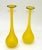 Pair - Mid-Century Modern Translucent Blue and Yellow Satin Glass Bud Vase Italy For Sale - Image 13 of 13