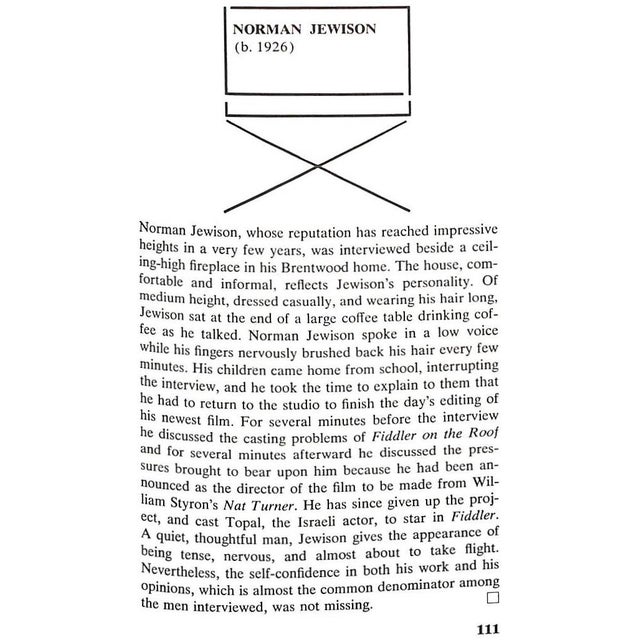 "Directors at Work: Interviews With American Film-Makers" 1970 Kantor, Bernard R., Blacker, Irwin R., and Kramer, Anne [Edited By] For Sale In New York - Image 6 of 6