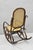 Vintage Mid Century Modern Thonet Style Bentwood & Cane Rocker Rocking Chair (A) For Sale - Image 14 of 18