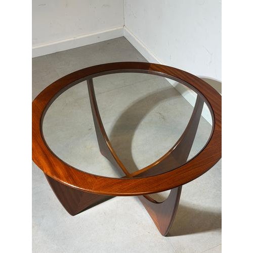 Mid-Century Modern Round Astro Coffee Table in Teak and Glass from G-Plan For Sale - Image 4 of 7