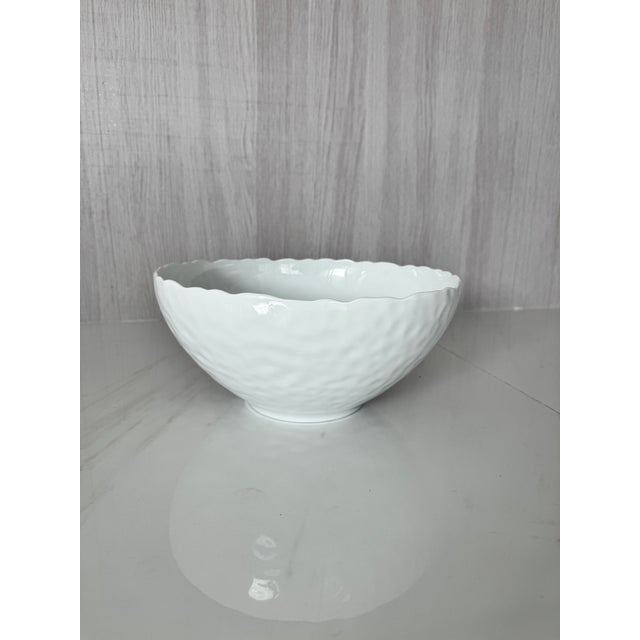 White Bernardaud “Digital” Large Porcelain Bowl – Contemporary French Design For Sale - Image 8 of 12