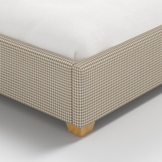 Textile Stoffer Home x Cloth & Company Julia Wingback Bed in Mini Gingham Burlap, California King For Sale - Image 7 of 7