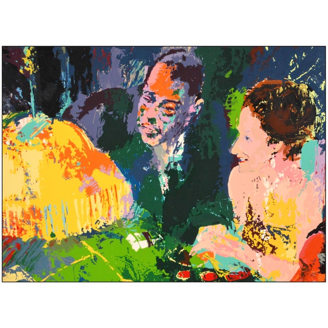 Leroy Neiman Late 20th Century Chemin De Fer Modern Yellow Serigraph LeRoy Neiman For Sale - Image 4 of 7