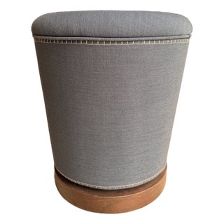 Contemporary Navy Ottoman Attributed to Adriana Hoyos For Sale