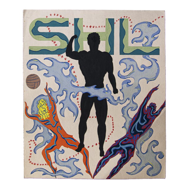 Constellation - Original Tempera on Paper by M. Bertrand-Picard - 1960s 1960s For Sale