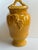 1980s Arte Italica "Sole Mustard" Collection Ceramic 15" Tall Yellow Jar With Lid Greaps and Leaves Design Made in Italy For Sale - Image 14 of 18