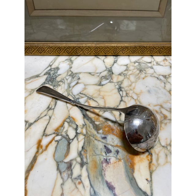 Late 20th Century Silver Plated Ladle With Intricate Handle Design by Rogers Brothers For Sale - Image 5 of 8