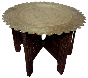 Orient Islamic Hammer Engraved Table Tray, 1940s