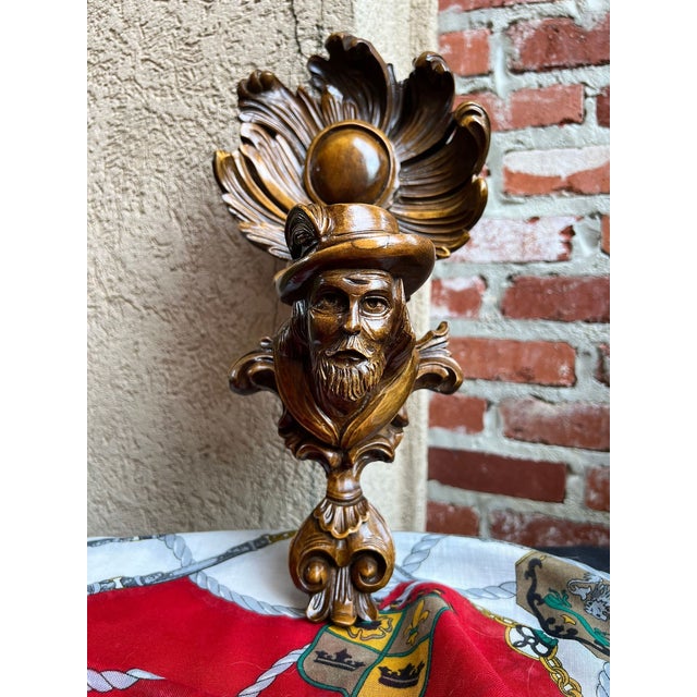 Antique French Wall Hanging Plaque Breton Brittany Carved Walnut C1890 For Sale - Image 4 of 18