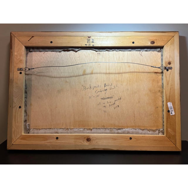 Charles Newman (Pafa Mfa) Original 2008 Oil in Handcrafted Artist Frame – Pre-Gentrification Urban Landscape For Sale - Image 4 of 9