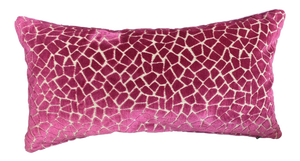 Magenta Velvet Mosaic Pillow Cover