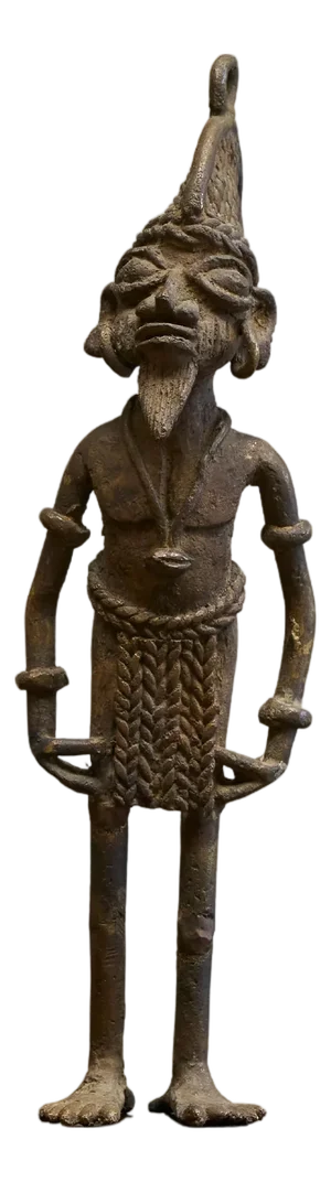 West African Figurine in Cast Brass, 1920s