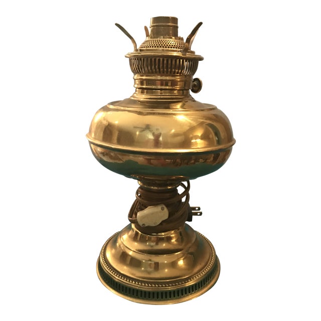 Vintage Brass Converted to Electric Oil Lamp Chairish