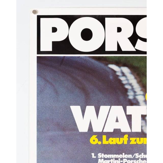 Green Victory at Watkins Glen 6 Hours Porsche Poster by Erich Strenger, 1976 For Sale - Image 8 of 9