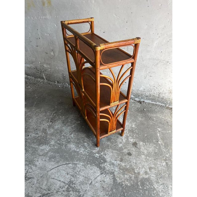 Vintage Bamboo and Rattan Shelf Unit, 1960s For Sale - Image 3 of 7
