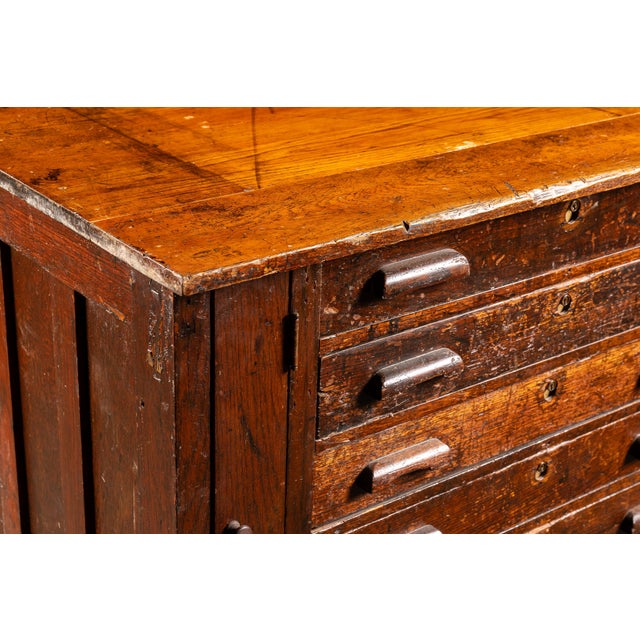 Early 20th Century Oak Flat File Cabinet With Side Storage For Sale In Chicago - Image 6 of 15