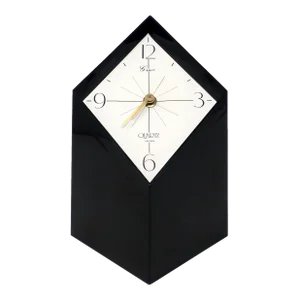 1970s Japanese Black Lucite Clock by Grace