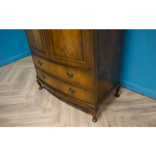 Art Deco Walnut Wardrobe, 1930s For Sale - Image 6 of 14