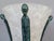 Superb Murano Italy Seguso Vase in a Scavo finish and cast bronze stand with a lovely verdigris patina. This one owner...