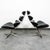 Mid-Century Modern Mid Century Danish Modern Lounge Chairs Corona Set of 2 Black Chrome Ottoman MCM For Sale - Image 3 of 11