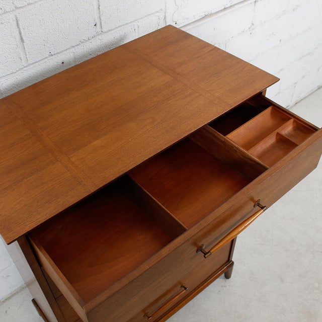 Walnut MCM Heritage Henredon Tall Dresser Chairish