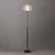 Contemporary Nova of California Bloom Torchiere Floor Lamp, 1970s - Black Nickel, Black Marble Base, White Satin Shade, Dimmer For Sale - Image 3 of 8