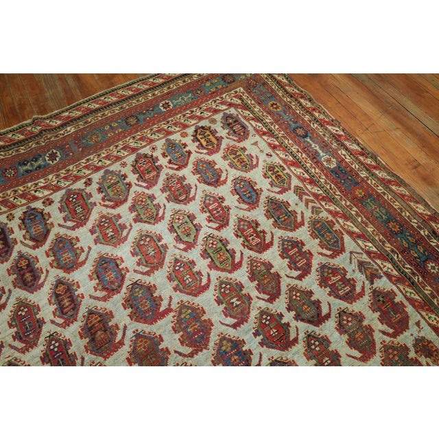 Persian Early 21st Century Unique Eclectic Persian Gallery Size Corridor Hallway Blue Field Paisley Rug - 6'10" x 17'10" For Sale - Image 3 of 6